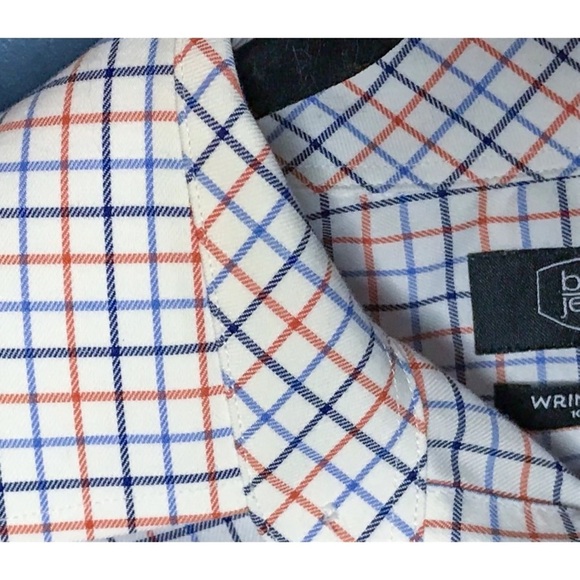 Berkley Jensen Checkered Plaid Button Down Shirt Size M 15-15 1/2 32/33 Preppy - Picture 5 of 6